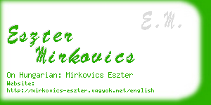 eszter mirkovics business card